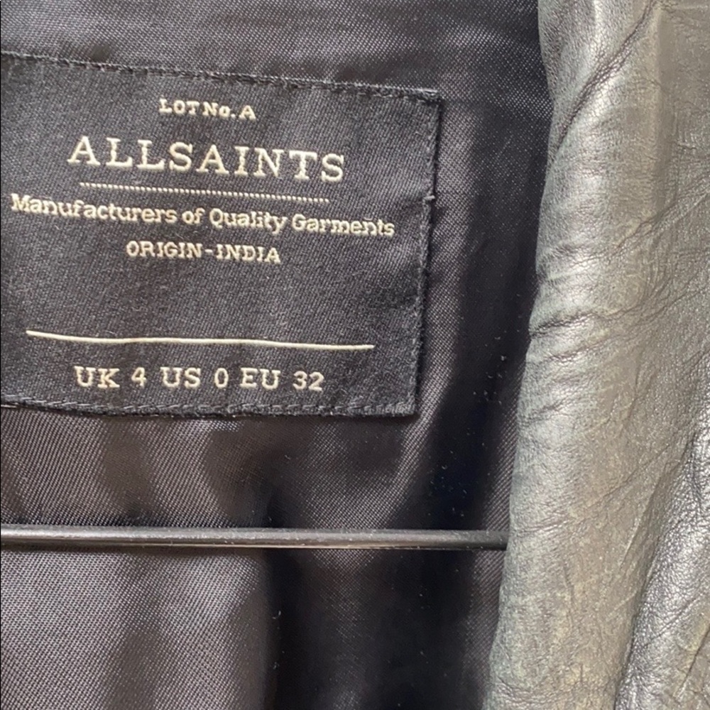 Allsaints cargo leather biker jacket - Picture 3 of 3